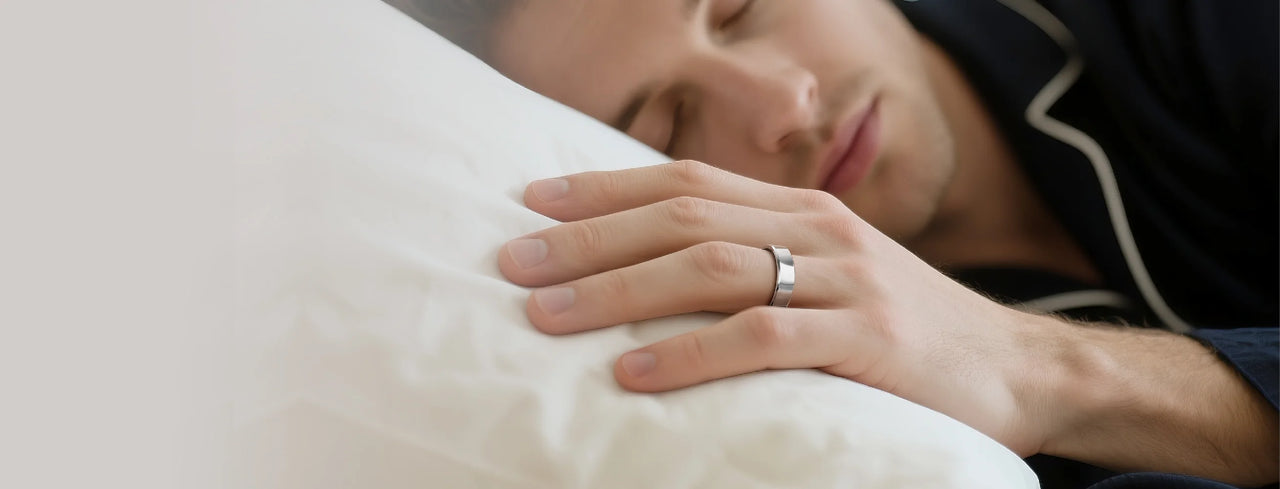 RingConn Gen 2 worn comfortably during sleep